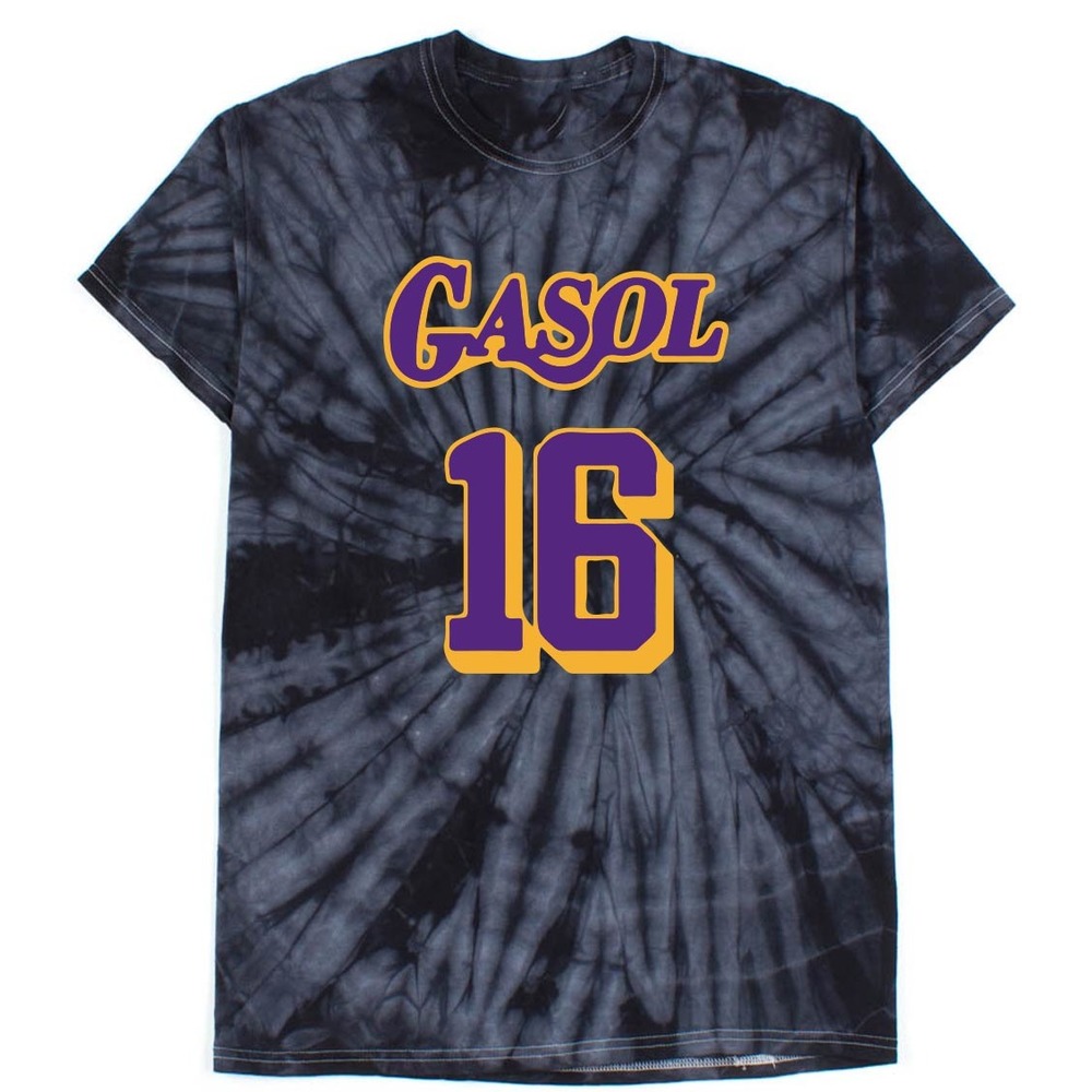 TIE-DYE  Los Angeles Lakers Pau Gasol Shirt T-Shirt
